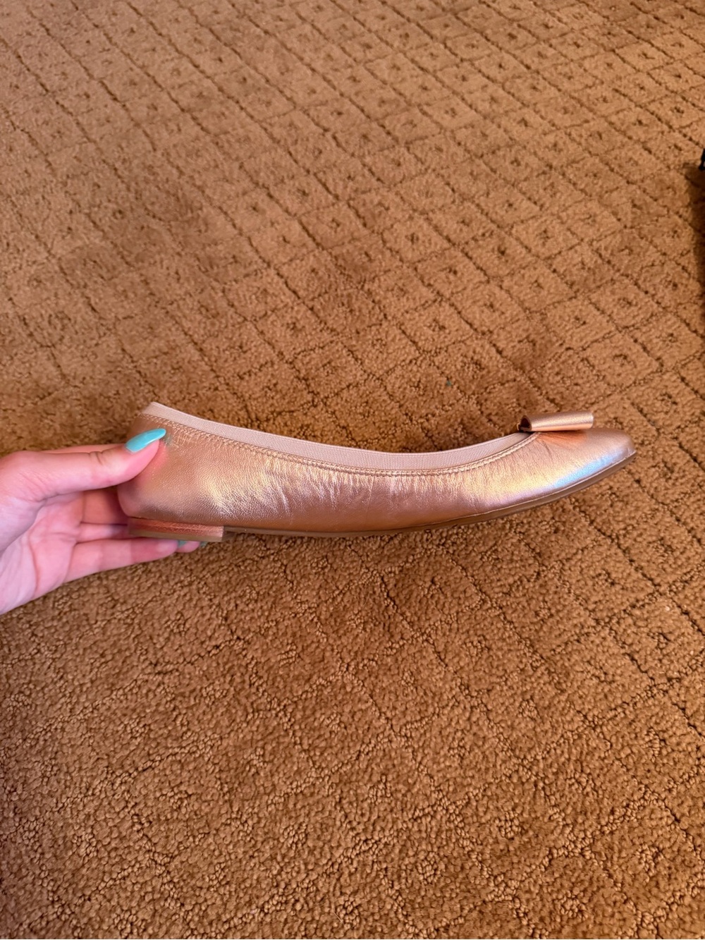 Kate Spade Gold Bow Flats Women’s Size 8 - Picture 6 of 9